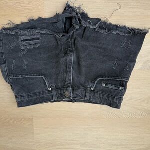 BDG Black Distressed Jean Shorts